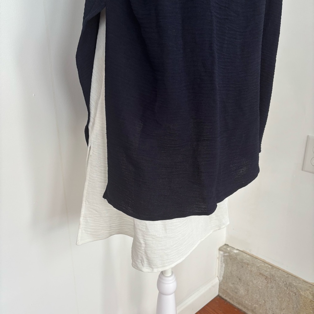 Franne Golde Tunic Size XL Navy and White - Picture 13 of 17